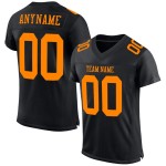 Maillot de football authentique Black Orange Bay en maille personnalisée Maillot de football authentique Black Orange Bay en maille personnalisée