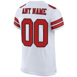 Maillot de football personnalisé authentique en maille écarlate et noir blanc Maillot de football personnalisé authentique en maille écarlate et noir blanc