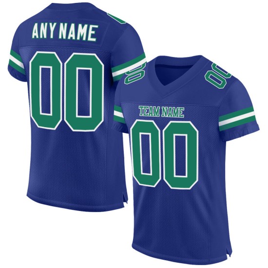 Maillot de football Royal authentique vert-blanc en maille personnalisée Kelly Maillot de football Royal authentique vert-blanc en maille personnalisée Kelly
