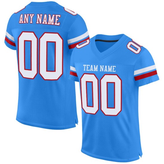 Maillot de football Powder Football Authentic Mesh personnalisé blanc-rouge bleu
