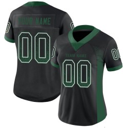 Maillot de football personnalisé Gotham Fashion vert et blanc en maille noire Drift