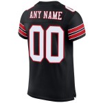 Maillot de football en maille noir, blanc et rouge, authentique et personnalisé Maillot de football en maille noir, blanc et rouge, authentique et personnalisé
