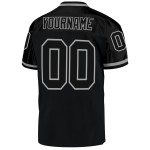 Maillot de football personnalisé en maille noir authentique noir-gris Maillot de football personnalisé en maille noir authentique noir-gris