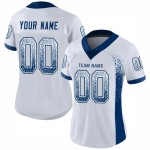Maillot de football personnalisé en maille blanche royale Drift Maillot de football personnalisé en maille blanche royale Drift