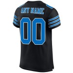 Maillot de football bleu-blanc personnalisé en maille noire authentique Panther Maillot de football bleu-blanc personnalisé en maille noire authentique Panther