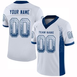 Maillot de football personnalisé en maille blanche royale Drift