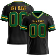 Maillot de football authentique personnalisé noir Kelly Mesh vert-or