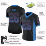 Maillot de football personnalisé en maille bleu-rouge Powder Drift Fashion Black Maillot de football personnalisé en maille bleu-rouge Powder Drift Fashion Black
