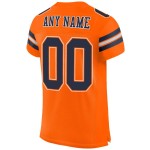 Maillot de football en maille orange bleu marine et blanc, personnalisé et authentique Maillot de football en maille orange bleu marine et blanc, personnalisé et authentique