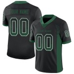 Maillot de football personnalisé Gotham Fashion vert et blanc en maille noire Drift Maillot de football personnalisé Gotham Fashion vert et blanc en maille noire Drift
