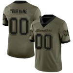 Maillot de football personnalisé en or, maille noire et olive Maillot de football personnalisé en or, maille noire et olive