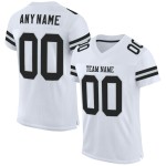 Maillot de football en maille noir-argent authentique personnalisé blanc Maillot de football en maille noir-argent authentique personnalisé blanc