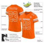 Maillot de football personnalisé orange mesh blanc-gris authentique Maillot de football personnalisé orange mesh blanc-gris authentique