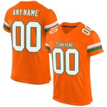 Maillot de football blanc-Kelly authentique personnalisé orange maille verte Maillot de football blanc-Kelly authentique personnalisé orange maille verte