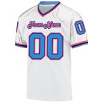 Maillot de football authentique Powder Throwback Mesh personnalisé bleu-rose blanc Maillot de football authentique Powder Throwback Mesh personnalisé bleu-rose blanc