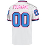 Maillot de football authentique Powder Throwback Mesh personnalisé bleu-rose blanc Maillot de football authentique Powder Throwback Mesh personnalisé bleu-rose blanc