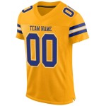 Maillot de football Royal-White Authentic Custom Mesh Gold Maillot de football Royal-White Authentic Custom Mesh Gold