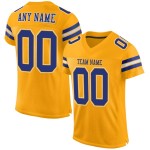Maillot de football Royal-White Authentic Custom Mesh Gold Maillot de football Royal-White Authentic Custom Mesh Gold