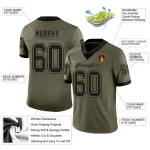 Maillot de football personnalisé en or, maille noire et olive Maillot de football personnalisé en or, maille noire et olive